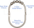 2LB Depot Wide Shower Curtain Rings/Hooks Set, 12 Rings, Decorative Brushed Satin Nickel Finish, Rustproof