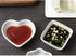 Ceramic Heart Shape Sauce Dish, Mini Seasoning Dishes, Sushi Dipping Bowl, Set of 4 (White)