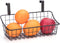 LeleCAT Grid Storage Basket with Hook, Hang it Behind a Door or on a Railing, Over the Cabinet Door, Small, Black, 1