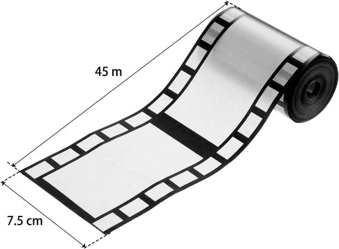 Gejoy 2 Rolls Filmstrip Tape, Movie Party Decorations, Filmstrip Poly Streamers for Cinematic Birthday Event Home Decor