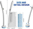 Disposable Toilet Brush Cleaning System with 50 Replacement Brush Heads, Wall Mounted Toilet Wand Kit for Bathroom