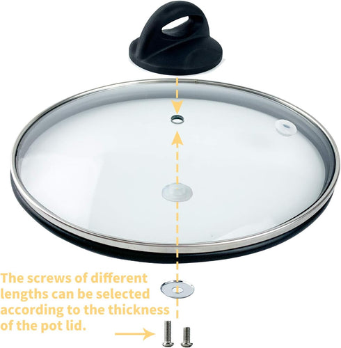 2 PACK Pot Lid Top Replacement Knob - Universal Kitchen Cookware Replacement Pan Lid Holding Handles