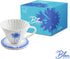 BLUE BREW Ceramic Pour Over Coffee Dripper, Size 01 Cone Coffee Maker (1-2 Cups), Portable Manual Brew Maker,