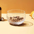 Amehla 18-ounce Nut Bowl, Snack Jar and Candy Dish with Hammered Finish, Handblown Glass End Table Piece.