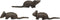 Creative Co-op 5'' Shabby Chic Rustic Cast Iron Mouse Home Decor, Set of 3, Grey