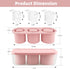 Fu Store Ice Cube Tray for Stanley Cup 30-40 oz Tumbler, 3pcs Silicone Molds with Lid and Bin (Pink, 40 oz)