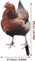 2Pcs Happyyami Acrylic Chicken Yard Art - Decorative Hen Lawn Stakes for Garden Decoration, Outdoor Decor for Patio