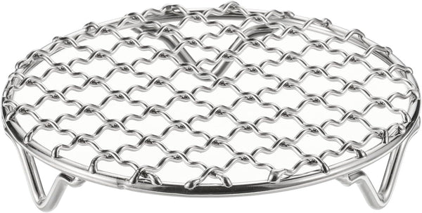 Round Cooking Rack 4.7-inch, 201 Stainless Steel Barbecue Grill Net with 20mm Legs for Cooking and Baking