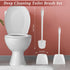 15 Sets Set 16.14 Inch FoldTier Toilet Holder and Brush Toilet Bowl Cleaner Brush with Caddy Bathroom Scrub Plastic