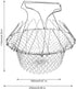 304 Stainless Steel Foldable Steam Rinse Strain Fry Basket, Kitchen Cooking Tool