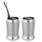 iDesign Stainless Steel Bathroom Counters-Set of 2 Toothbrush Holder, Pack of 2,