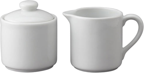 HIC Kitchen Sugar and Creamer Set, Fine Porcelain, 2-Piece