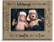 BELLA BUSTA - Twice The Blessings From Above, Twins New Baby Gift - Engraved Leather Picture Frame (5x7 Horizontal)