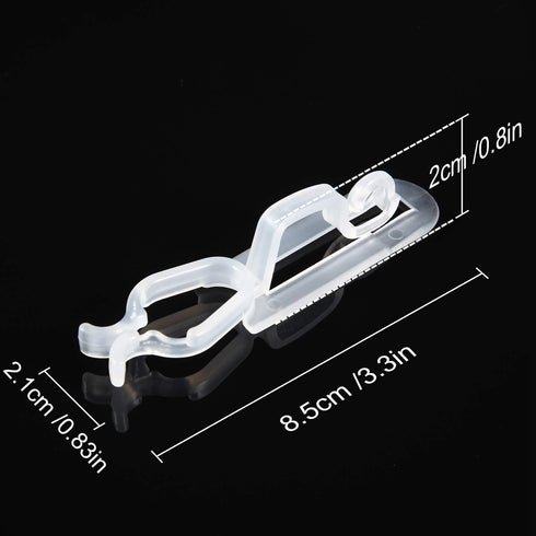 Blulu 120 Pcs Clear Light Clips Hooks, Gutter Clips, Christmas Shingle Clips for C9 C7 C6 Roof, Fence, Outdoor