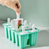 Popsicle Molds, 10 Pieces Reusable Silicone Ice Pop Maker with Easy Release (10 Cavities-Green)
