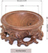 Elegant Rosewood Crystal Ball Display Stand for Home D cor