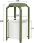 TB01BOG092 TUTOTAK Small Side Table, Round End Table, Night Stand, Bedside Table, Sofa Table with Storage Basket