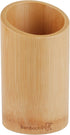 BambooMN Bamboo Kitchen Utensil Holder for Countertop, 7" x 4" Utensil Crock in Carbonized Brown