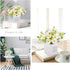 AIFUSI Artificial Flowers, Mini Silky White Daisy Decor in Vase for Home Indoor Centerpiece