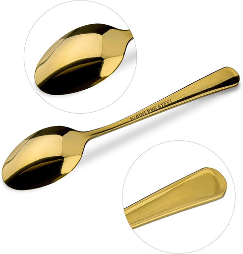15 Packs Demitasse Espresso Spoons, 4.3 Inch Mini Gold Coffee Spoon, Stainless Steel Small Spoons for Dessert