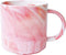 Marbling Ceramic Coffee Mug, 13 Oz Tea Cup for Home and Office, Microwave & Dishwasher Safe (Pink, 1)