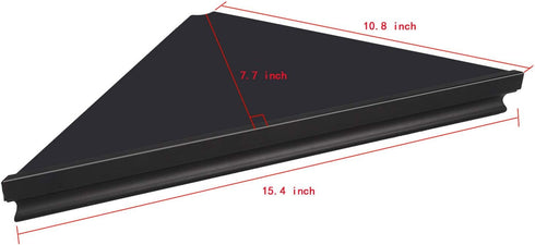 evron 2 Pack) Wall Mount Corner Shelf,Easy to Install Metal Front Floating Corner Shelves with Self-Adhesive Tapes,Wood