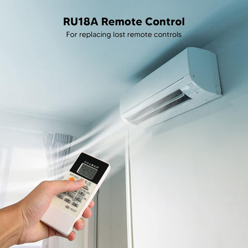 Replacement Remote Control for Mitsubishi Air Conditioner RU18A, Sensitive Buttons Small Air Conditioner Controller for Home