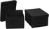 Household Essentials Large Fabric Storage Box with Lid, Black, Set of 2.