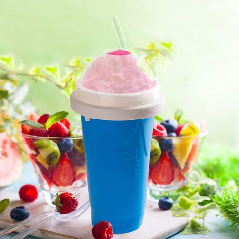 Slushie Maker Cup - Magic Quick Frozen Smoothies Cup, Double Layer Squeeze Cup for Homemade Ice Cream