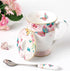 YBK Tech Euro Style Porcelain Tea Cup Coffee Mug with Lid for Breakfast Home Kitchen (Butterflies Pattern, Pink)
