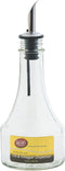 Tablecraft H608416 Clear Oil and Vinegar Bottle with Stainless Steel Pourer, 8 oz, 12 Pack