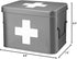 33 21 19 cm, 5 Flexzion Medicine Box, Home Pharmacy Box, x x Metal Medication Storage Box for Emergency, First Aid