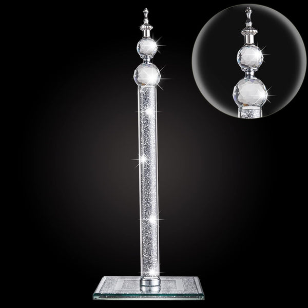 Handmade Silver Paper Towel Roll Holder,Crystal Crushed Diamonds Paper Towel Roll Decorative