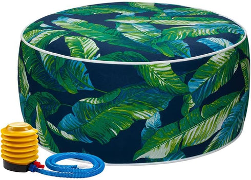 Magpie Fabrics Inflatable Stool Ottoman Pouf D20 xH9, Outdoor Round Footrest Footstool with Foot