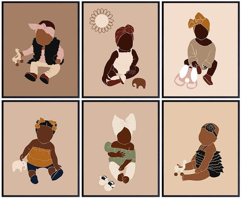African American Baby Nursery Decor - Black Girls Room Decor - Little
