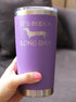 Bevvee Long Day - Insulated Coffee Tumbler Cup with Sliding Lid, Stainless Steel Insulated Mug, Dog Themed Coffee Gifts