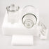 Mini Glass Apothecary Jars - Set of 3 Bathroom Storage Organizer Canisters for Cotton Swabs, Cotton Balls, Makeup