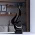 Paytonture Black Fire Flame Sculpture, Modern Abstract Resin Statue, Art Statue Home Decor for Living Room TV Stand