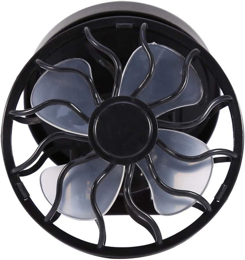 Electric Mini Solar Fan, Air Conditioner Cooling Cell Fan, Clip on Visor or Handheld, Works Only in Direct Sun