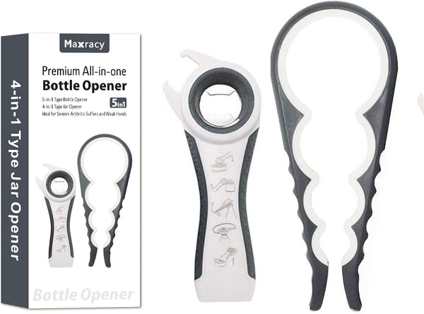Maxracy Easy-Twist Jar Opener for Weak Hands & Arthritis - Versatile Bottle and Jar Openers