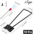10 Pcs Iron Easel Back Picture Frame Stand with Screws & Screwdriver (Black)