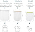 Mesh Laundry Bags, Reusable and Durable Wash Bags for Delicates, Blouse, Hosiery, Underwear, Baby Clothes - 5 Sizes