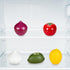 Vegetable and Fruit Storage Containers for Refrigerator, Pack of 5 Lemon Tomato Garlic Avocado Onion Shaped