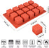 Square Silicone Mold, Cube Mousse Cake French Dessert Baking Molds, 2 Pack 15 Cavity Lollipop Silicone Molds for Soap, Candy Chocolate Cubes, Ice cream,Truffle,Brownie by YJWYDM
