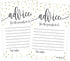 Hadley Designs 25 Gold New Mommy or Parent Advice Cards, Keepsake Alternative Guestbook for Baby Shower