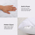 Soft Faux Fur Throw Pillow Covers, 12x20 Decorative Lumbar Covers, Set of 2 Pure White with 3D Diamond Pattern