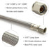 Ice Maker Hose 15 FT, Stainless Steel Braided Refrigerator Ice Maker Connector Water Supply Line with 1/4" Comp by 1/4" Comp Connection
