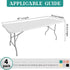 4 Pack 8 96 30 Inch Fitted Table Covers for Foot Tables - x Rectangle Table Cloth for Folding Tables Polyester Table