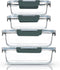 M MCIRCO Extra Large Glass Food Storage/Baking Containers Set - 80 oz & 36 oz, 2 Pack Airtight Containers