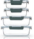 M MCIRCO Extra Large Glass Food Storage/Baking Containers Set - 80 oz & 36 oz, 2 Pack Airtight Containers